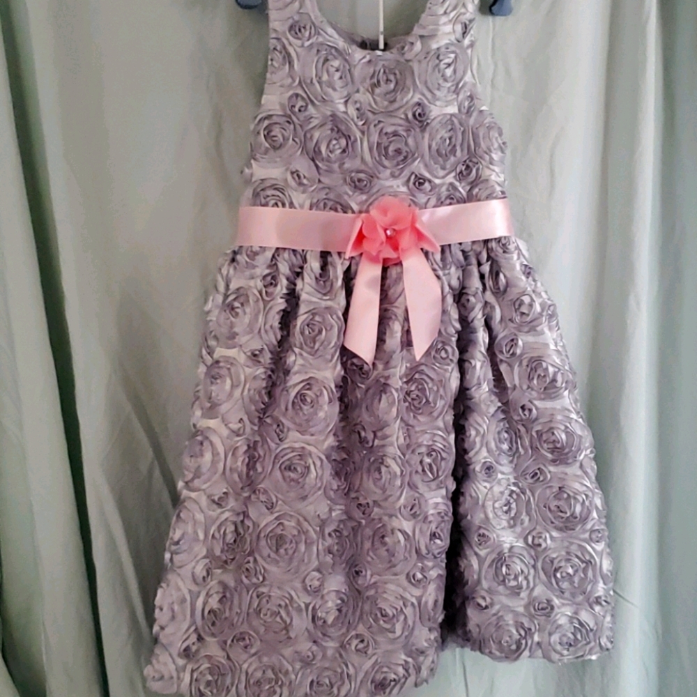Silver rosette dress